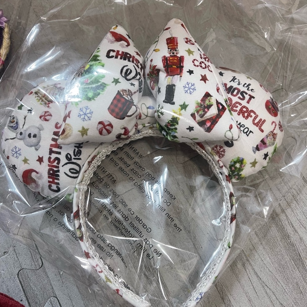 Disney custom Christmas ears BRAND NEW NEVER WORN!